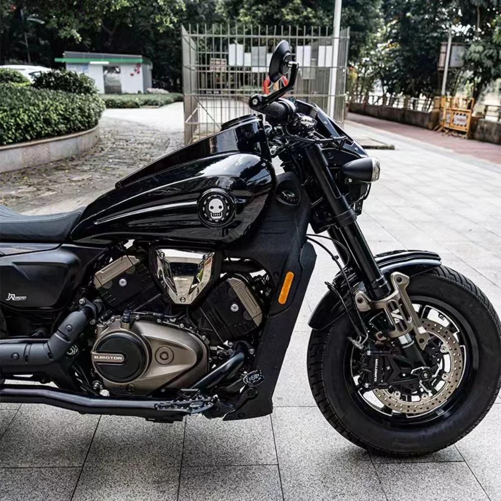 For QJMOTOR SRV600 modification, enlarged fuel tank side panel decorative cover, heightened fuel tank cover, instrument panel