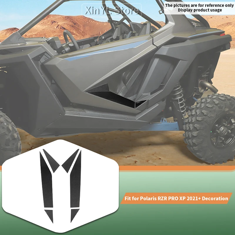 UTV Carbon Fiber Door Trim Sticker Compatible with 2021 2022 2023 Up Polaris RZR PRO XP