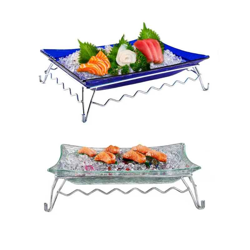 

Rectangle sashimi plate acrylic ice trough buffet cold dish snacks, seafood sushi fruit platter