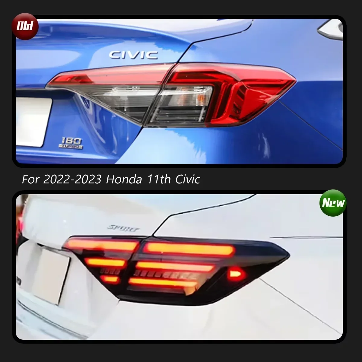 Car Tail Lights For Honda Civic 11th 2022-2023 LED Car Tail Lamps Daytime Running Lights Car Accessories