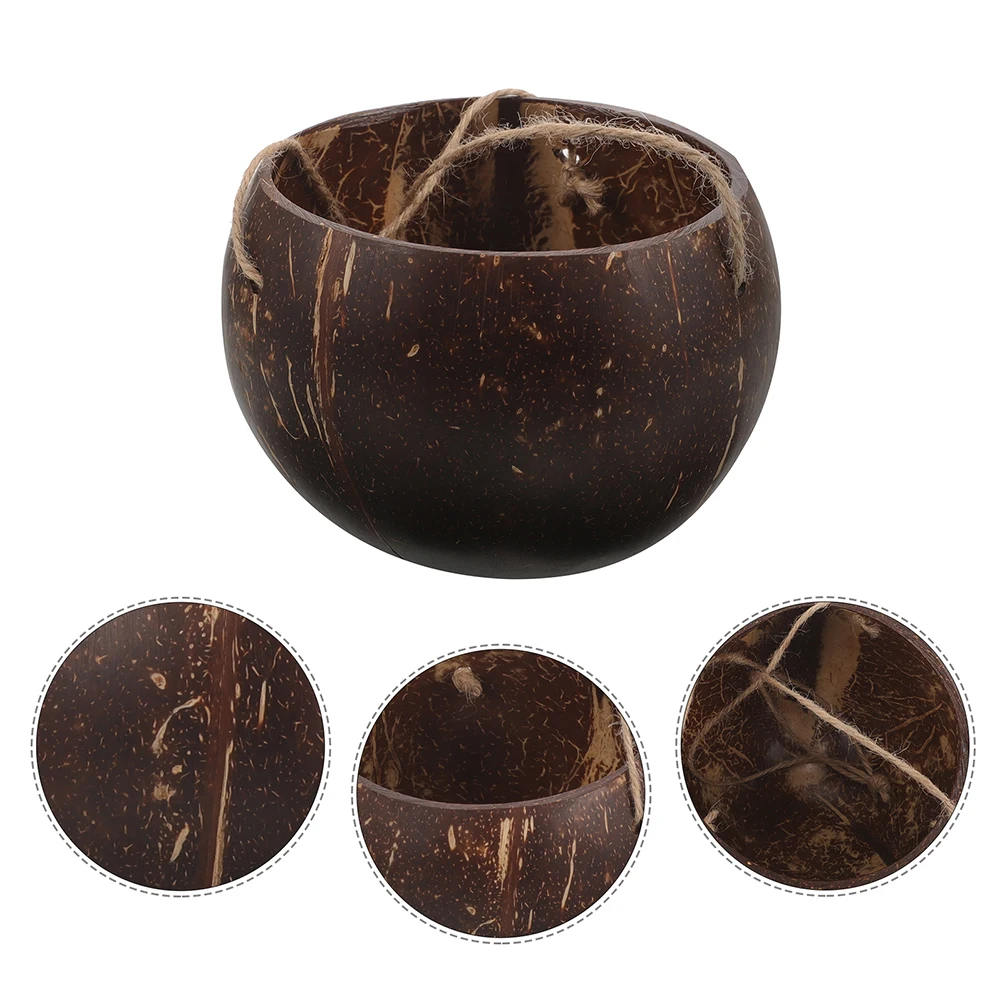 

2pcs Coconut Hanging Flower Pots Durable Large Indoor Plant Pot Plant Baskets Balcony Terrace Decor Containers
