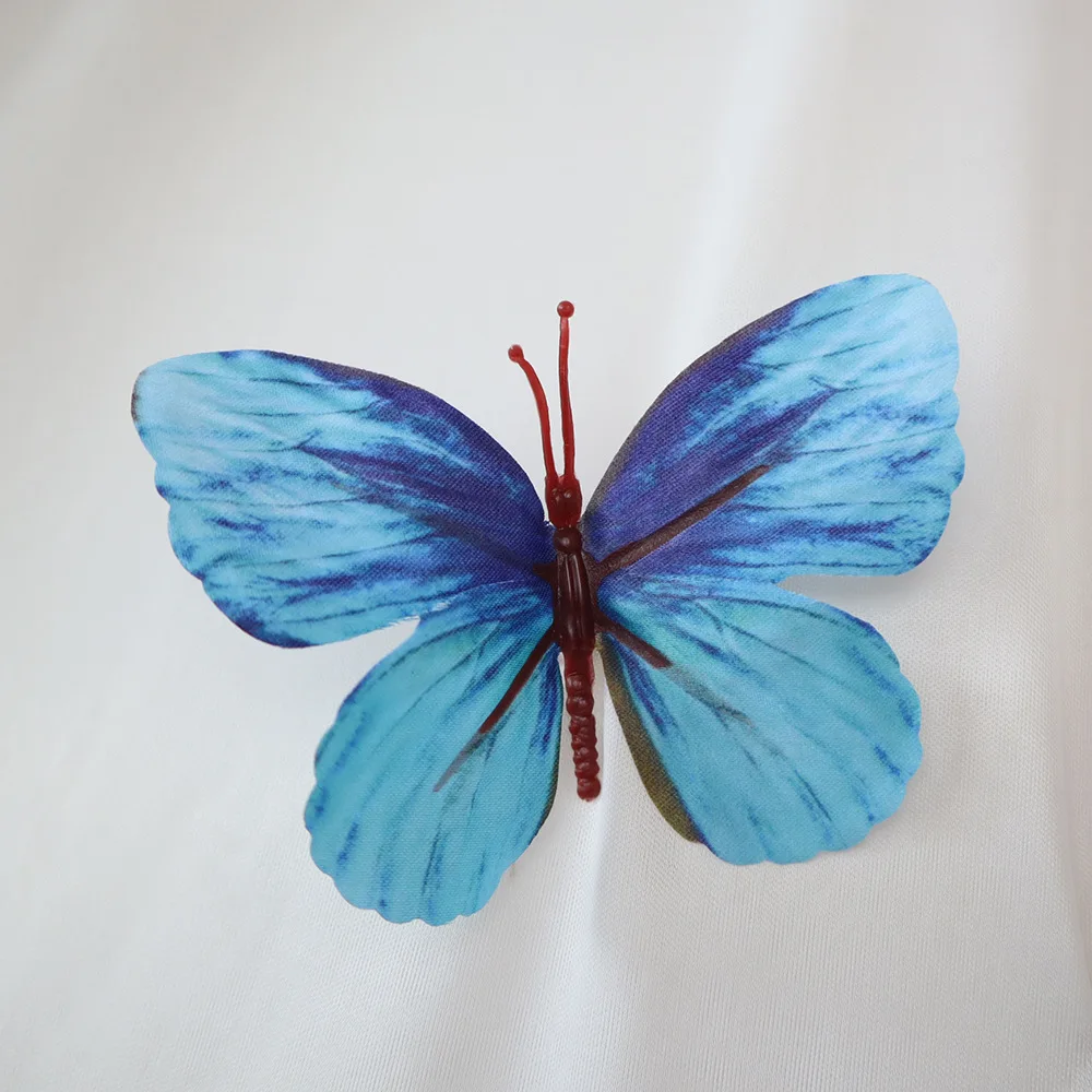 Colorful Butterfly Wall Decor Lightweight for Wedding Backdrop Plastic Artificial Butterfly for Birthday Shower Decoration