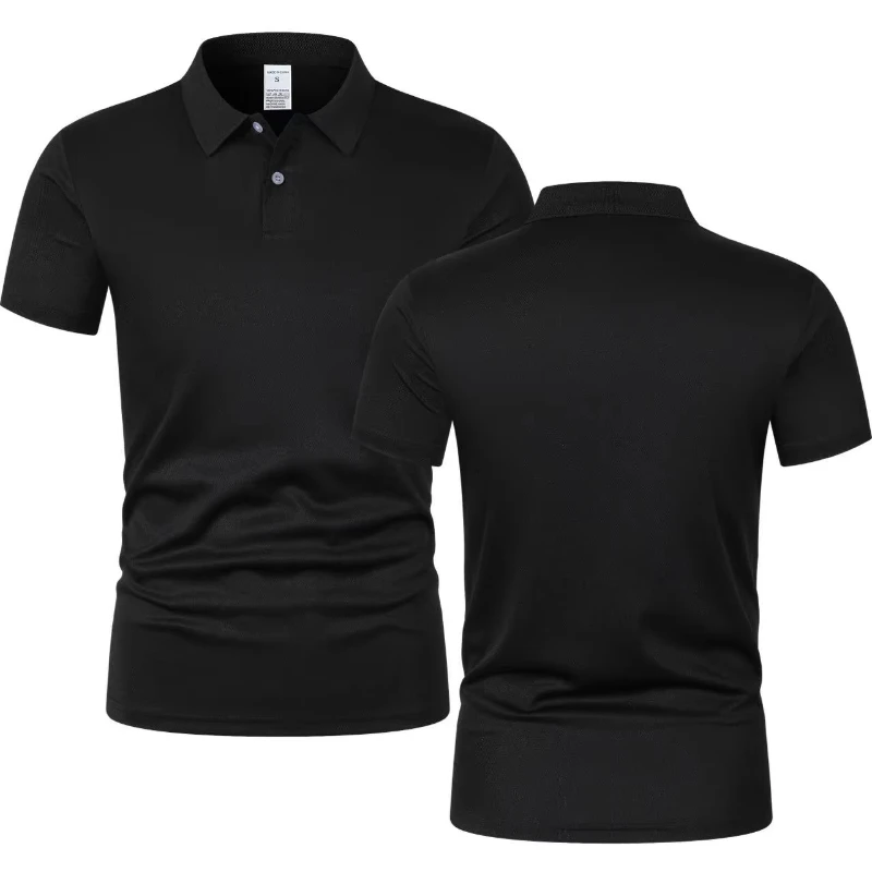 Men's fast drying breathable sweatshirt, solid color polo shirt, ultra light, suitable for fitness gym and running