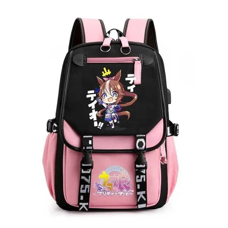 Jockey Girl   Merchandise Small Chestnut Hat Durable Backpack Middle And High Students New Large Capacity School Bag For Anime
