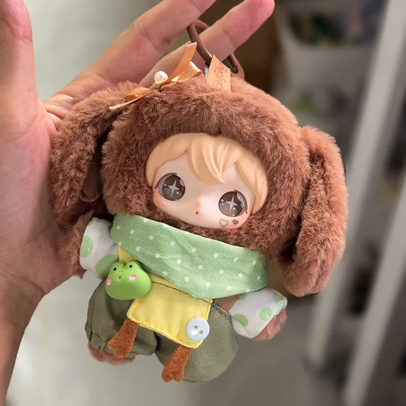 Für Shyshy Puppenkleidung, bezauberndes Overall-Set mit Lätzchen, kompatibel mit Shiny World Series Baumwoll-Puppen-Outfits und Accessoires