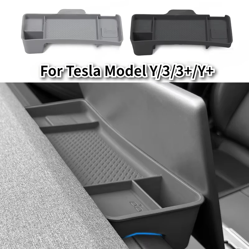 

ETC Bracket Storage Box for Tesla Model Y/3/3+ Model Y Juniper Screen Rear Storage Tissue Box Invisible Organizer Accessories