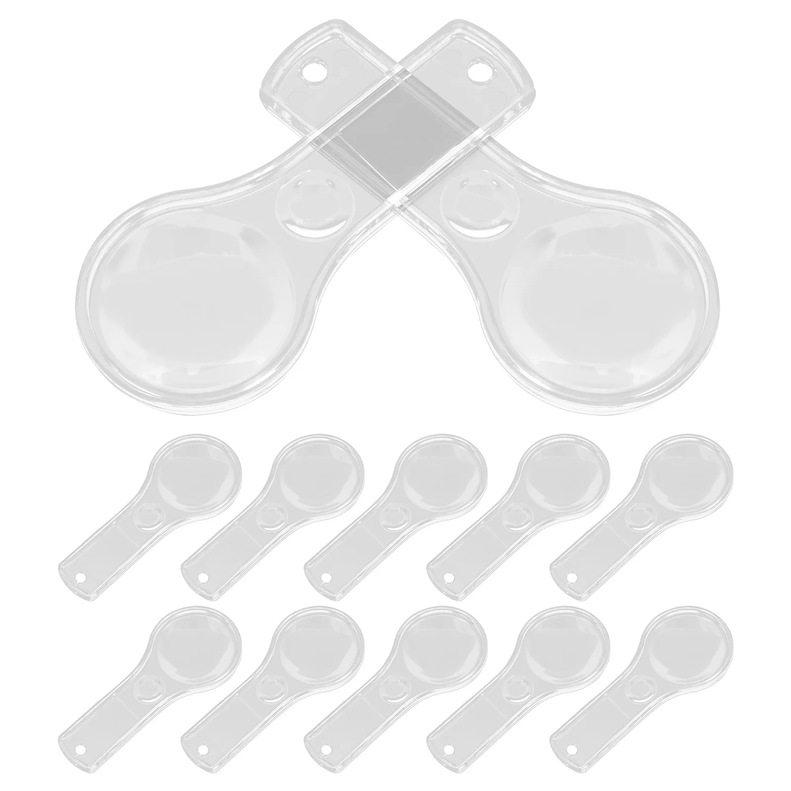 

12 Pcs Handheld Magnifying Glass Magnifier for Readings Book Page Pocket Pp Portable Mini Plastic Elderly Magnifiers Craft Work