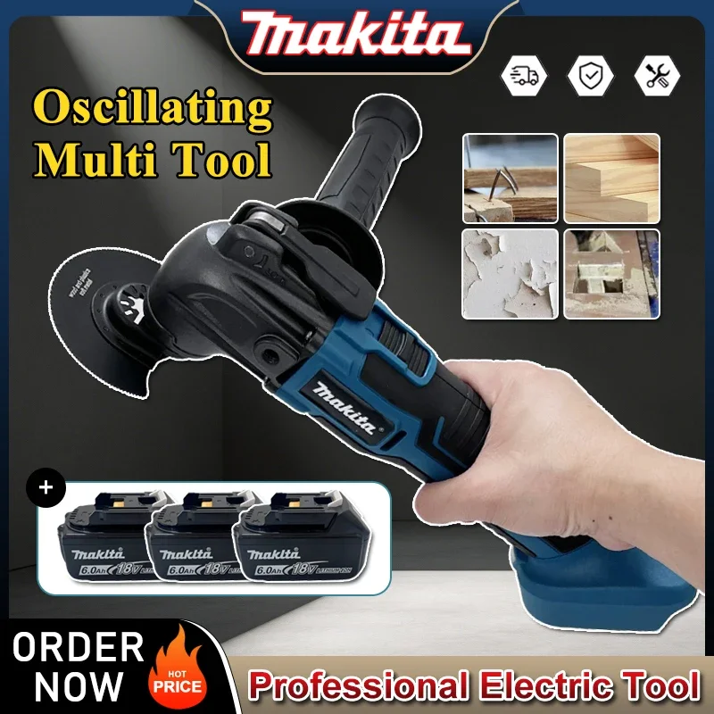 

Многофункциональный осциллирующий инструмент Makita 600 Вт, 20000 об/мин, электрическая пила-триммер для резки дерева, электроинструмент для аккумуляторов 21В/18В