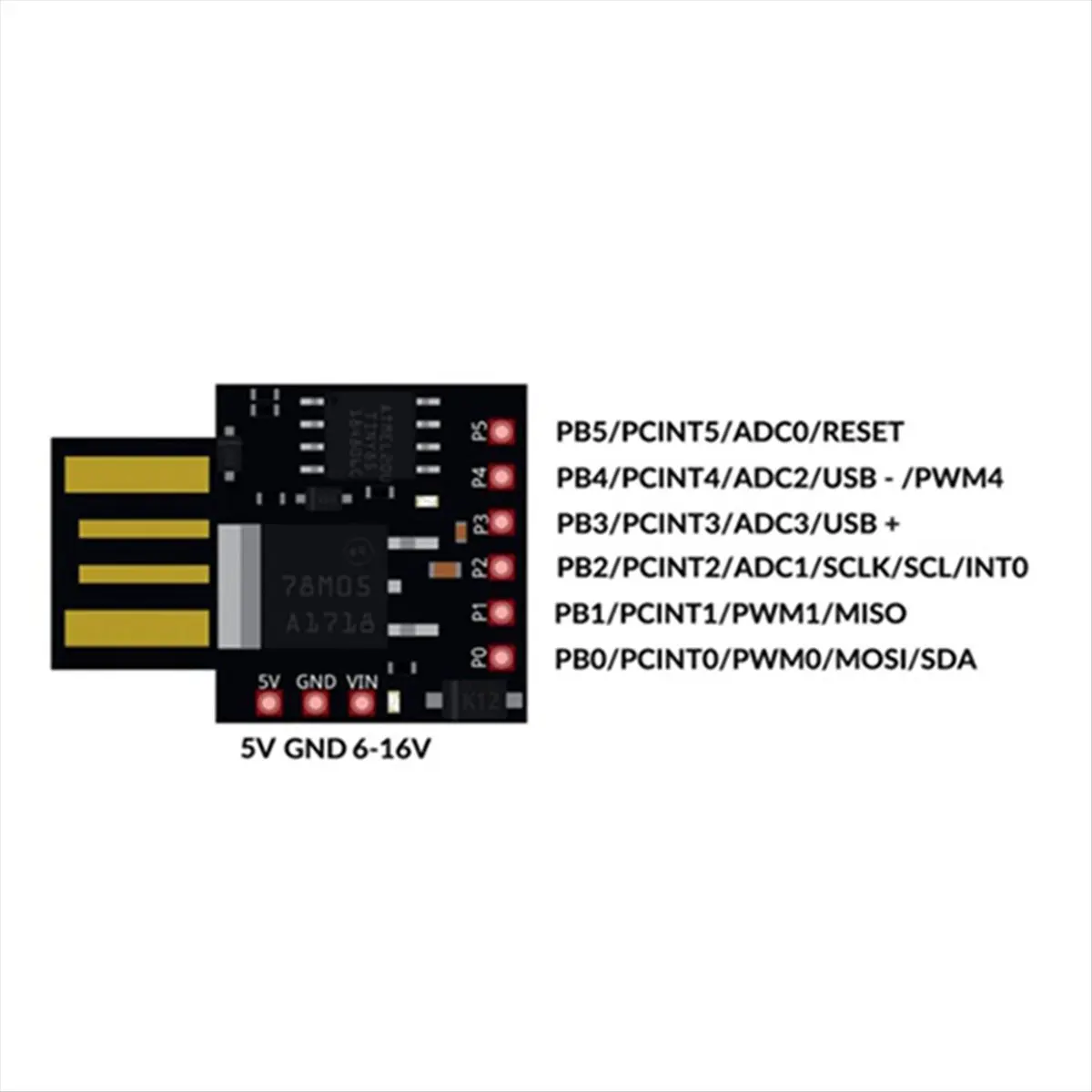 AA80 For ATTINY85 USB Development Board Digispark Universal Convenient Portable Micro-USB Development Board
