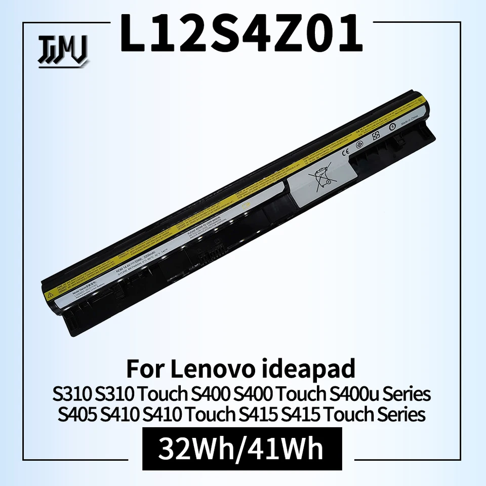 K KYUER Laptopaccu – 14,8V, 2600mAh, 4 Cellen – Vervangt L12S4L01, L12S4Z01, 4ICR17/65 – Compatibel Met Lenovo IdeaPad S300/S400/S410 En M30-70/M40-70 Series – 18 Maanden Garantie