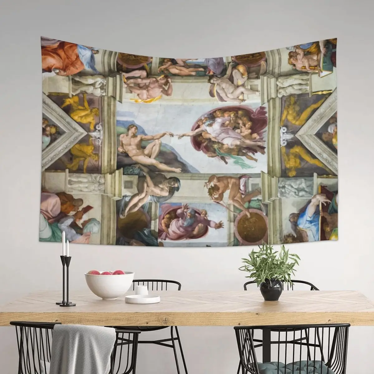 

Sistine Chapel Ceiling Tapestry Room Ornaments Aesthetic Home Decor Bedroom Deco Tapestry