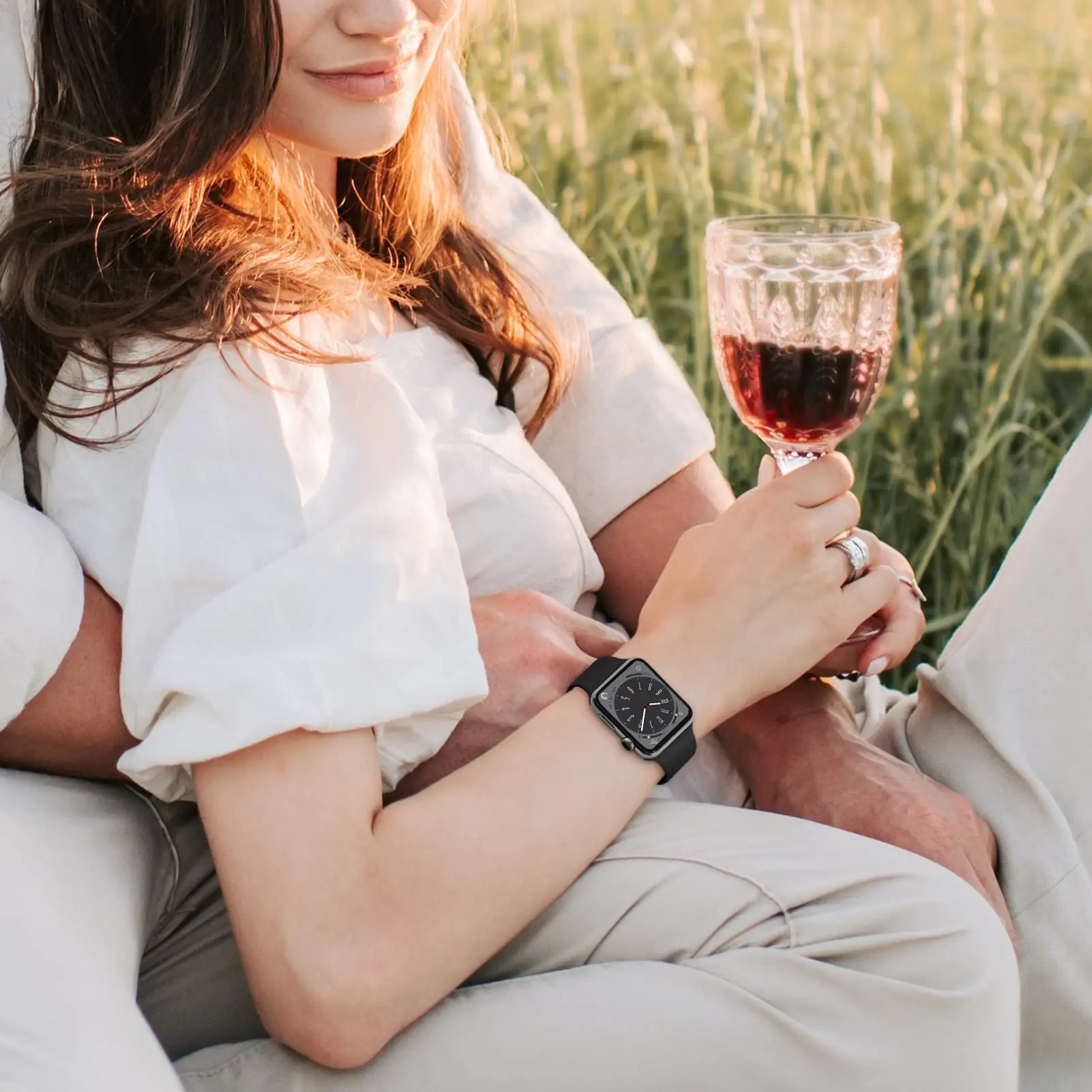 Correa de silicona para Apple Watch, pulsera de 44mm, 45mm, 41mm, 40mm, 49mm, 42mm, 38mm, 45MM, 44mm, iWatch Series Ultra 2 SE 9 8 7 6 5 4 3