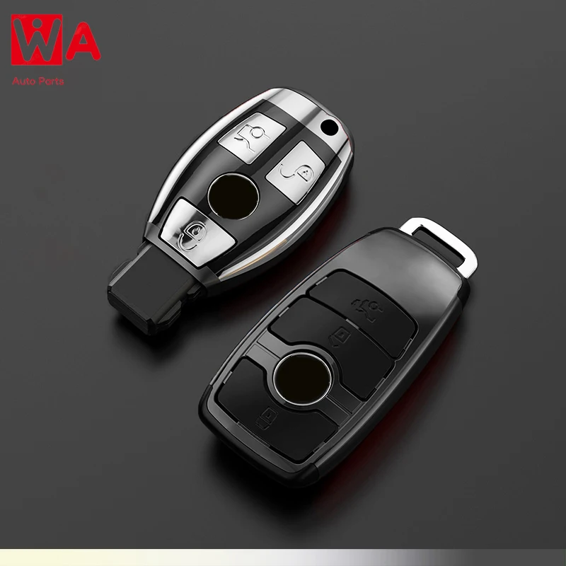 Car Key Case Cover Shell For Mercedes Benz A C E S Class W223 W204 W205 W206 W212 W213 W176 GLC CLA AMG W177 Auto Keychain