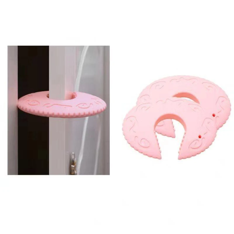 2 Pcs Safety Door Stopper Anti-pinch Hand Silicone Door Block Thick Child Security Protection Lock Finger Protector