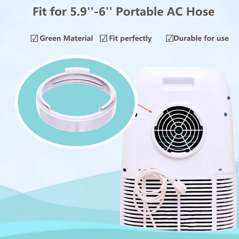 Portable Air Conditioner Exhaust Hose Coupler Window Adapter A/C Unit Tube Connector Parts & Accessories Round