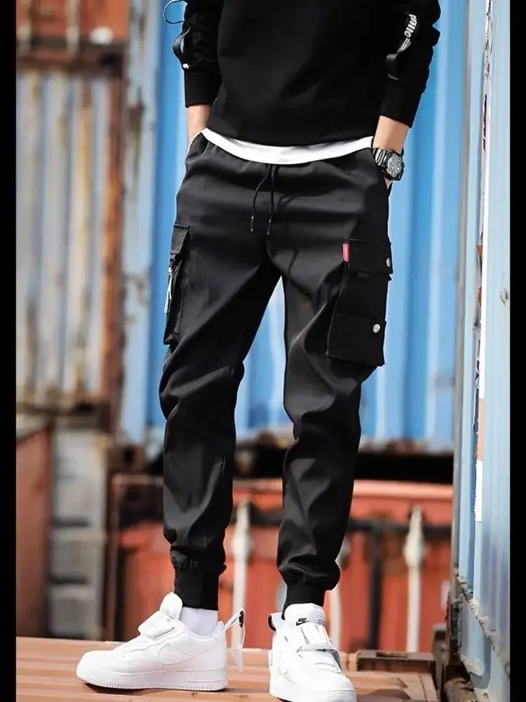 

New casual pants for autumn and winter loose fit in large size ankle tied with fleece sports sweatpants for men spring and a