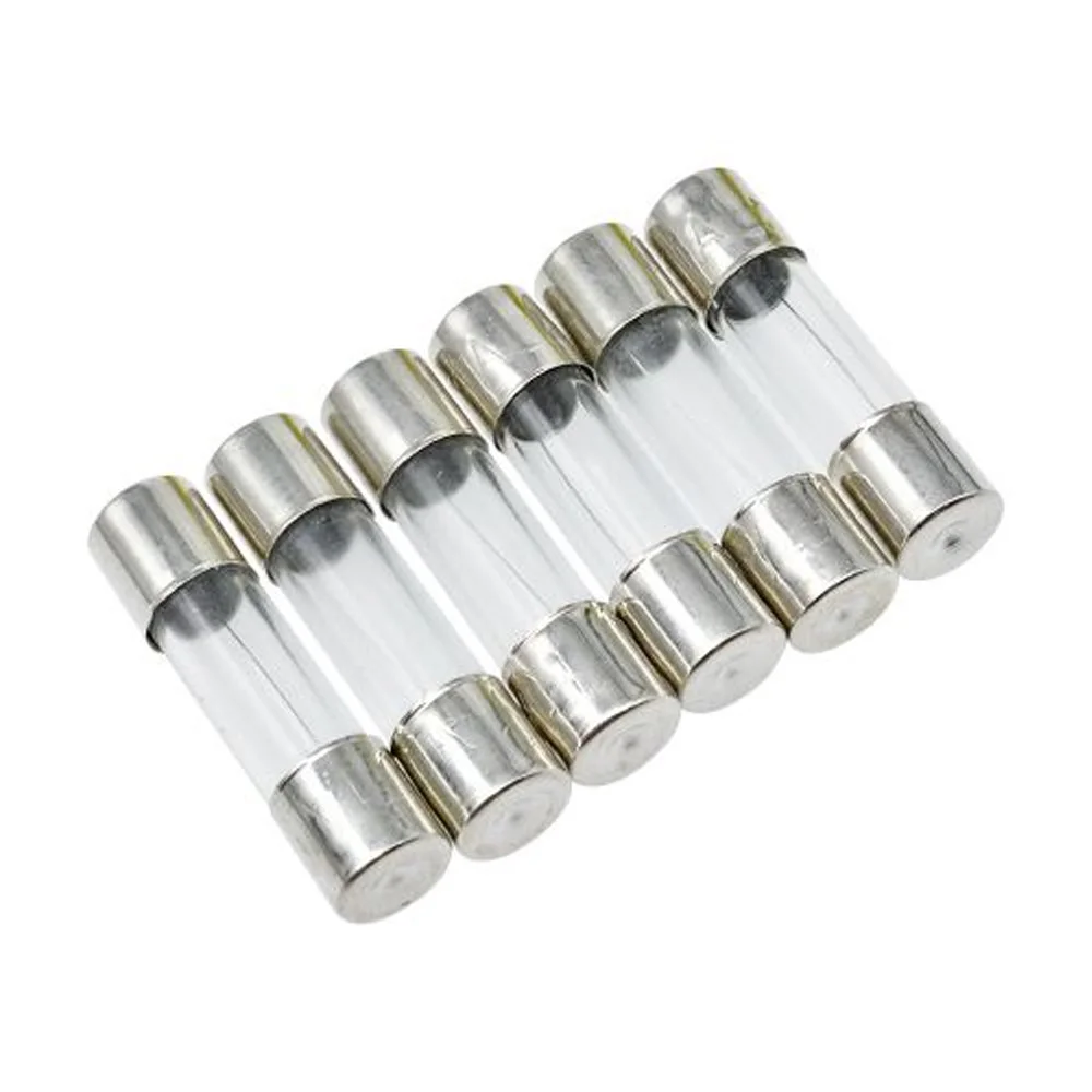 10 unids/lote 5*20mm 6*30mm fusibles de tubo de vidrio de soplado rápido 5mm x 20mm 6mm x 30mm 250V 1A 2A 3A 4A 5A 7A 8A 10A AMP fusible de soplado rápido