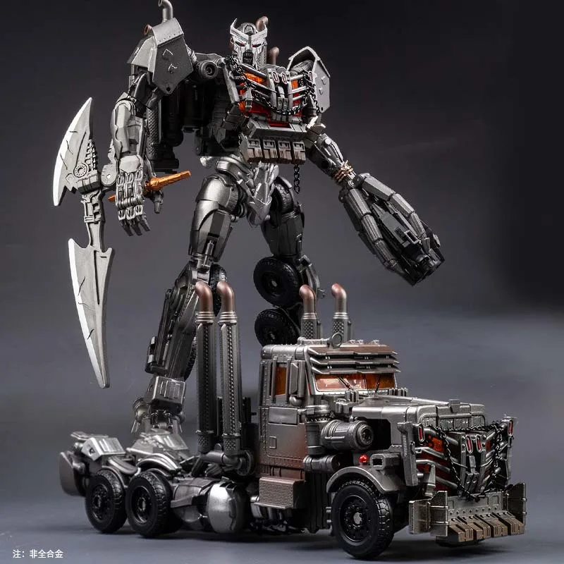 Figuras de anime transformação robô carro brinquedo optimus prim bumblebee obra-prima megatron menino presente aniversário modelo desktop decora