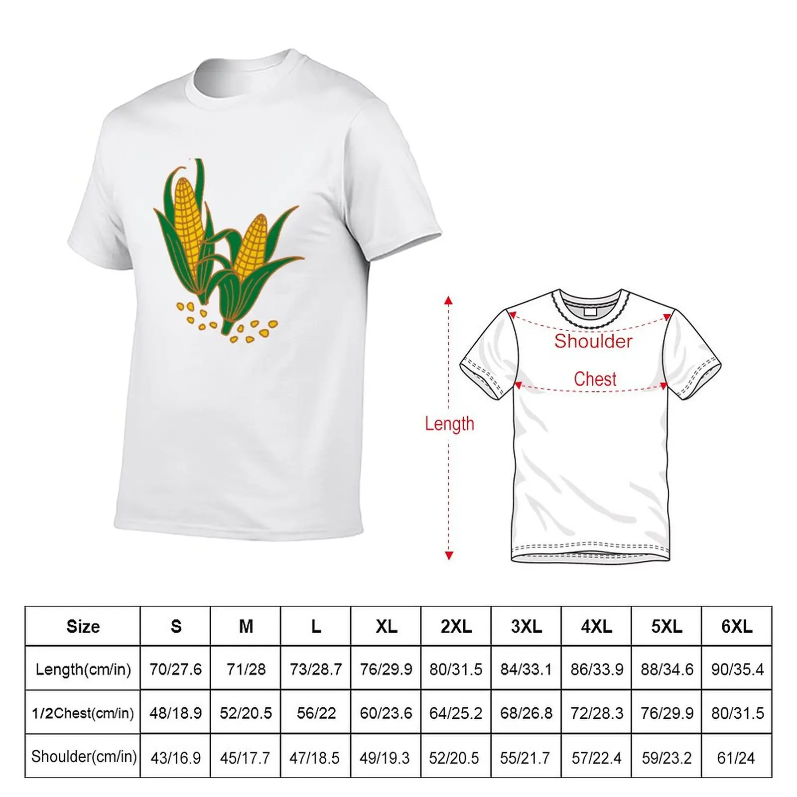 Corn Corn Pattern Corn on the Cob Summer Sweet T-Shirt man clothes summer top custom t shirt mens funny t shirts