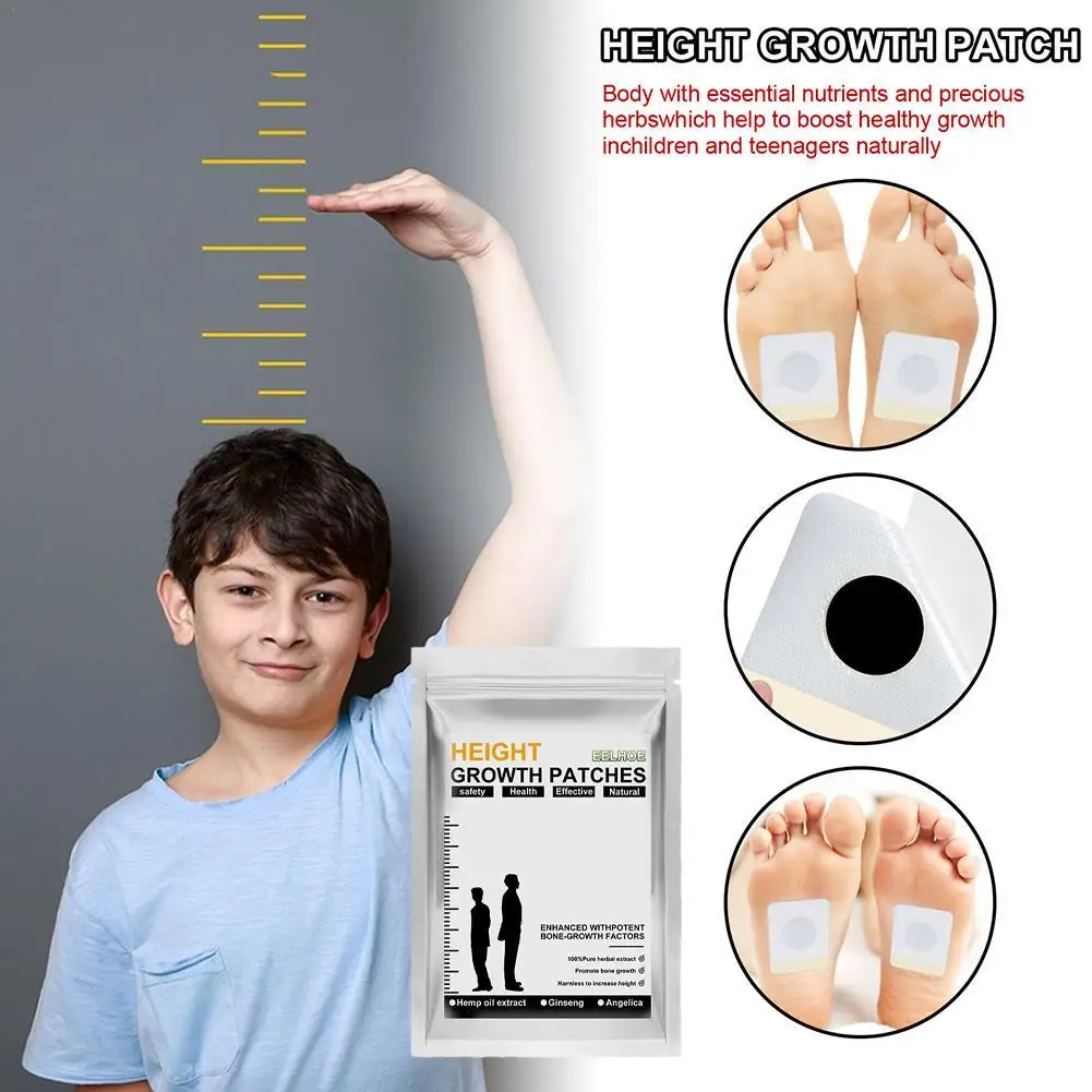 8Pcs Body Heightening Enhancer Foot Patch Promoting Bone Growth Stickers For Adults And Children Acupoint Stimulation Foot Care