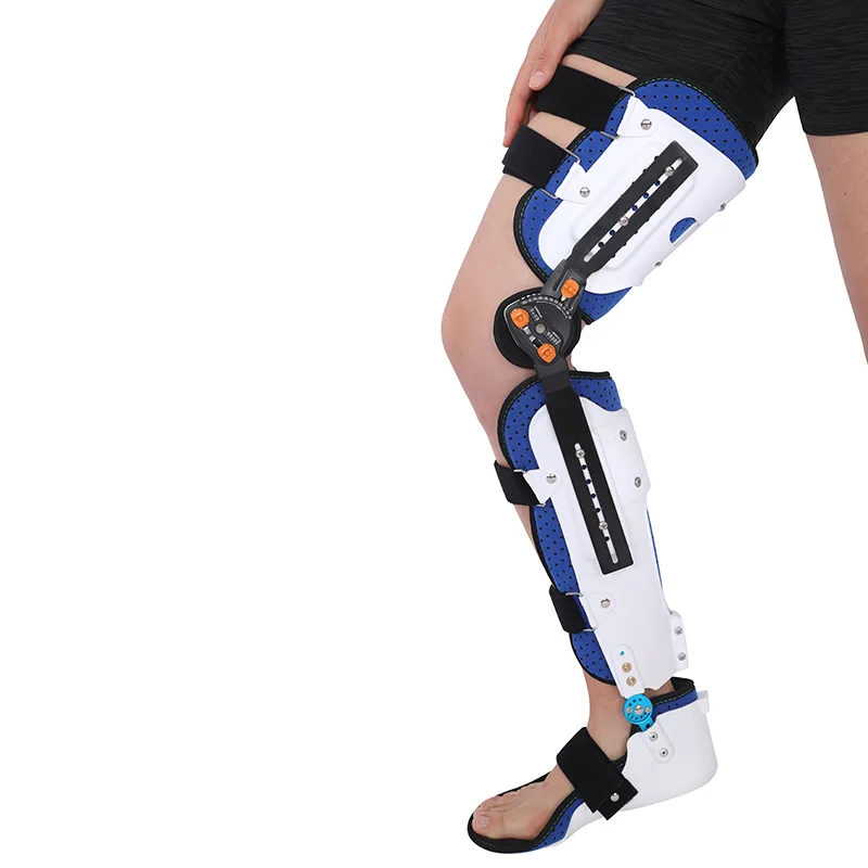 Adjustable knee ankle foot fixed support exoskeleton orthosis ankle and foot brace for walking support rehabilitation device