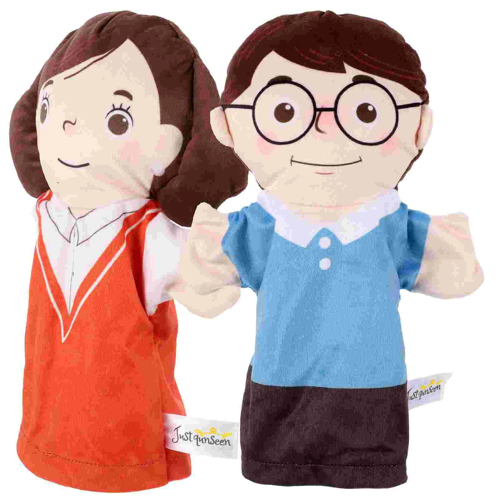 2 Pcs Family Hand Puppets Character The Marionettes for Adults Story Telling Child