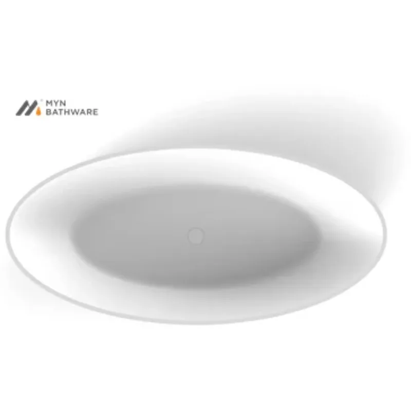 حوض استحمام ذو سطح صلب من الراتنج الحجري المركب ذو التصميم الأبيض للبيع