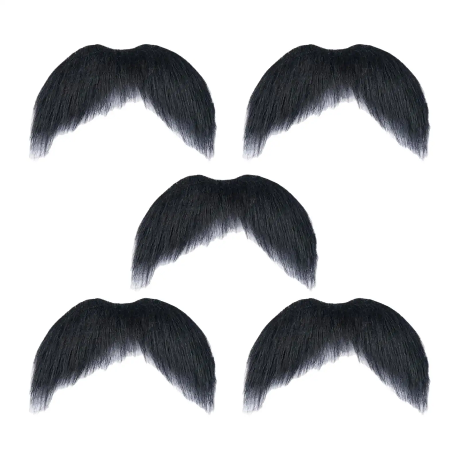 5 peças decorações de bigode falso novidade realista barba falsa para homens de máscaras