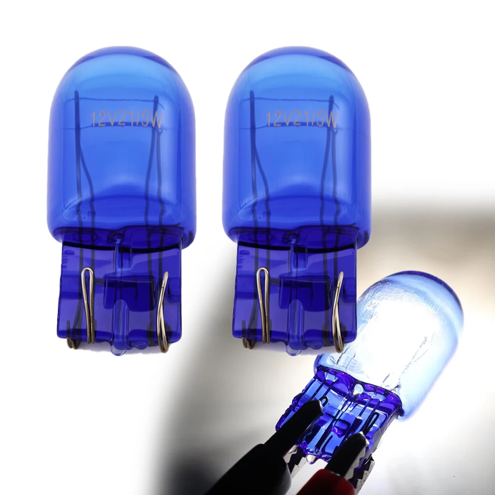 

2 шт., 12 В, автомобильный T20 7443, боковой фонарь DRL 580, белые лампы с двойной нитью W21/5 Вт, универсальный супер скрытый эффект для Alfa/Fiat/Skoda/VW