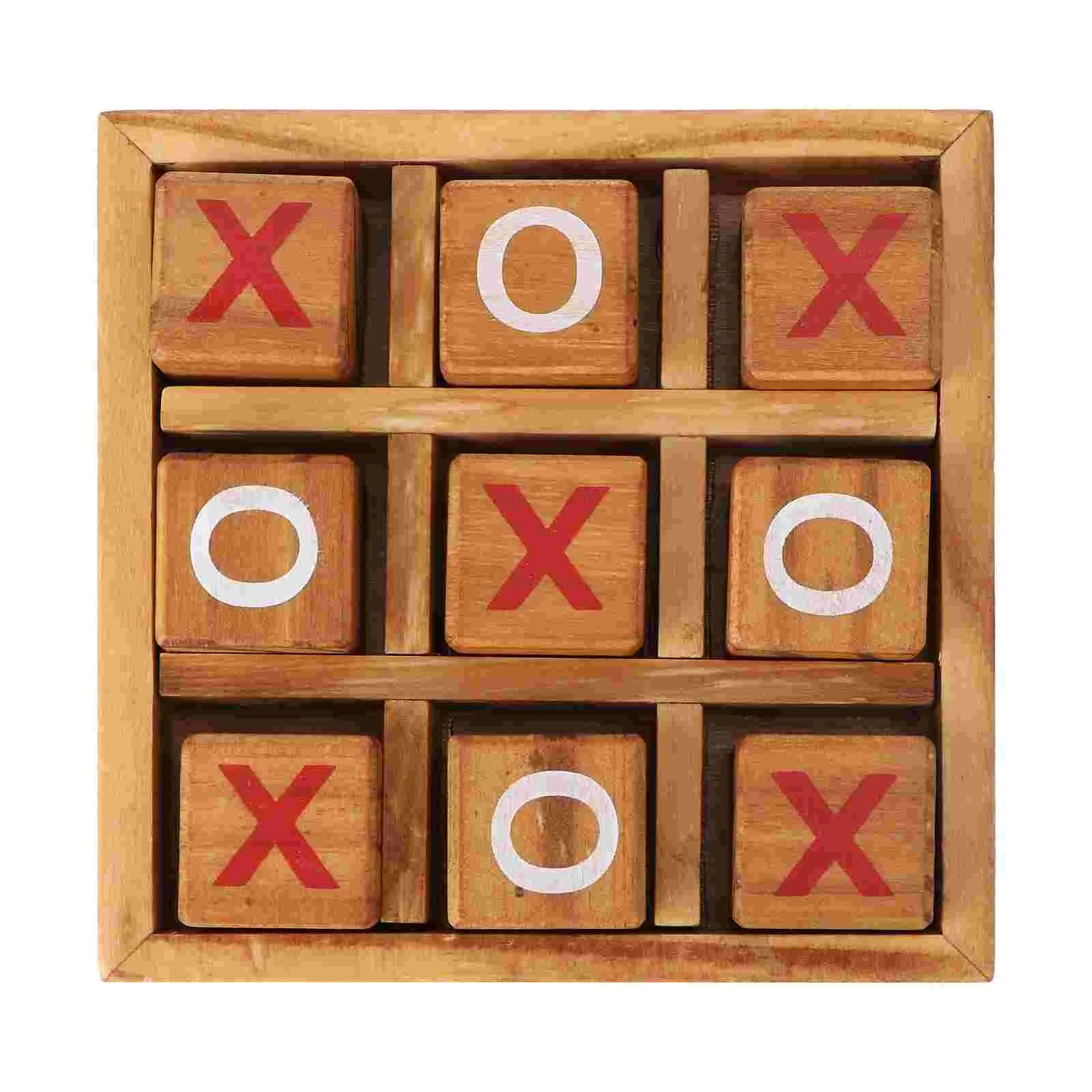 

Aldult Xo Chess Travel Outdoor Baby Toys Game for Adults Wooden Board TicTacToe