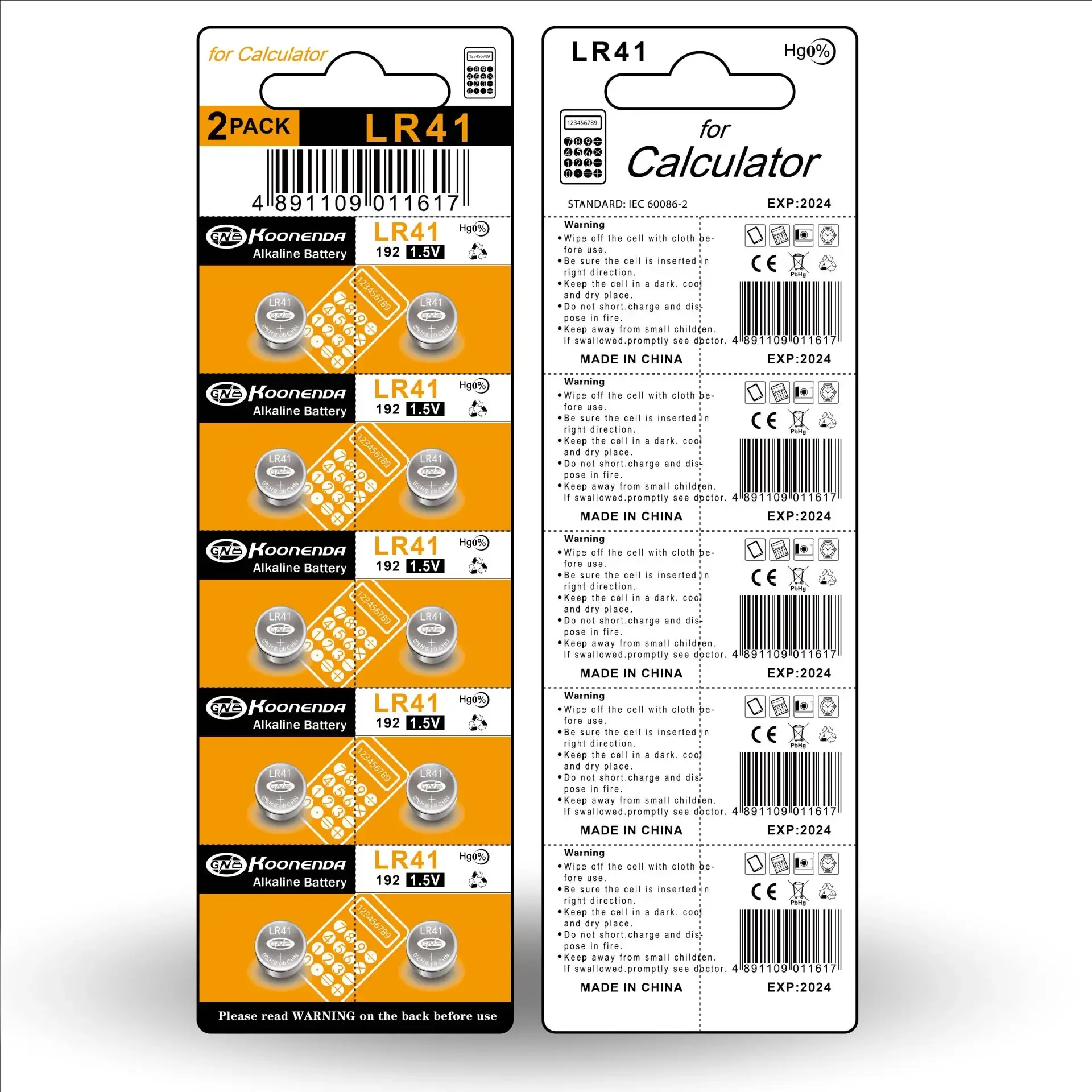 1 Card = 10PCS AG3 1.55V Alkaline Button Battery AG3 192 LR41 SR41SW L736 Coin Cell Button Batteries for Watches Toys