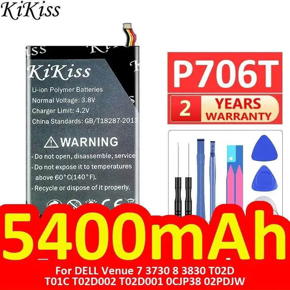 

Аккумулятор для планшета P706T 5400 мАч для Dell Venue 7 3730 8 3830 T02D T01C T02D002 T02D001 0CJP38 02PDJW