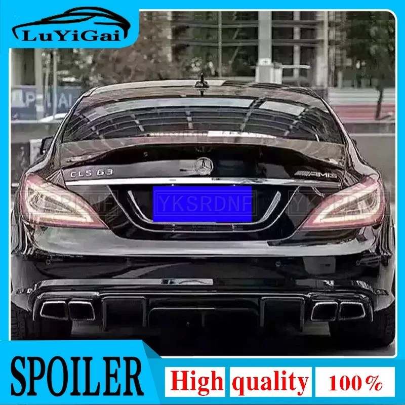 For W218 R Style Carbon Fiber Rear Bumper Lip Diffuser for Mearcedes Benz W218 CLS350 CLS63 AMG Bumper 2011-2016