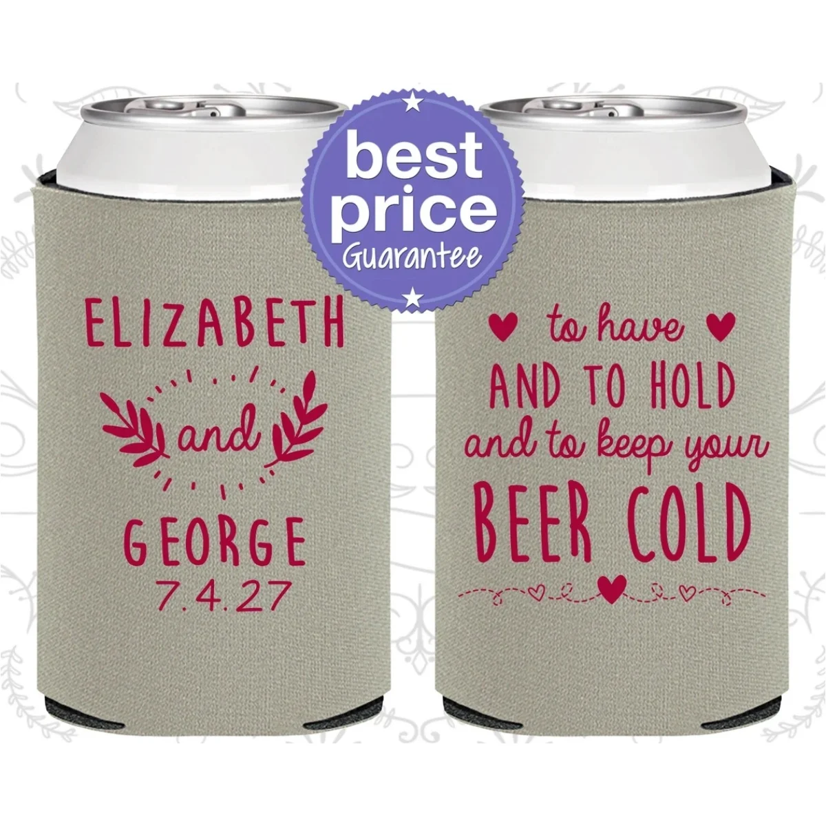 

Wedding Favor Can Coolers, To Have and To Hold, Wedding Can Coolers, Personalized Can Coolers, Custom Can Cooler, Beer Can Coole