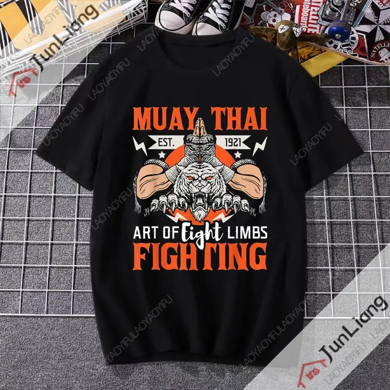 New Cool Muay Thai Design Premium Gift Creative T-shirt Fashion Casual Breathable Shirt Harajuku Gothic Street Top