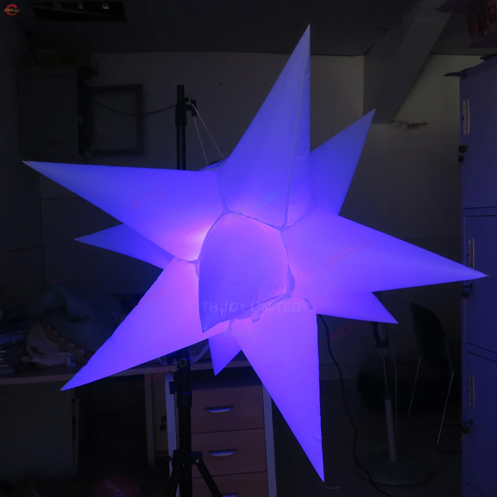 Free Shipping 1.2m/2m/3m LED Lighting Stars Shape Balloons Decorative Color Changing Lights Inflatable Star Balloon