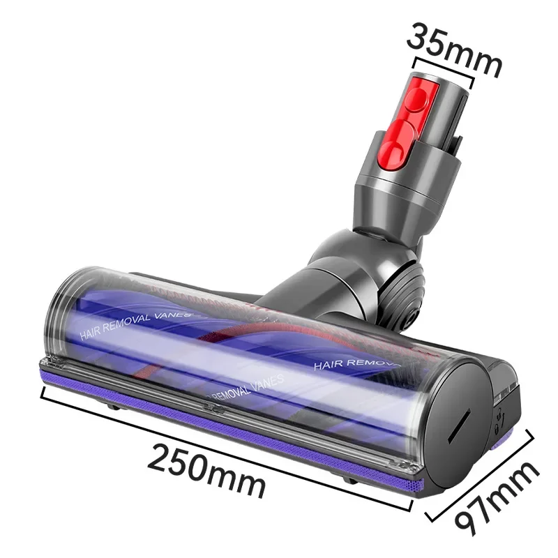 Cabeça de escova de aspirador de pó de substituição para Dyson V7 V8 V10 V11 V15 Escova de chão de acionamento direto Escova de rolamento NOVA