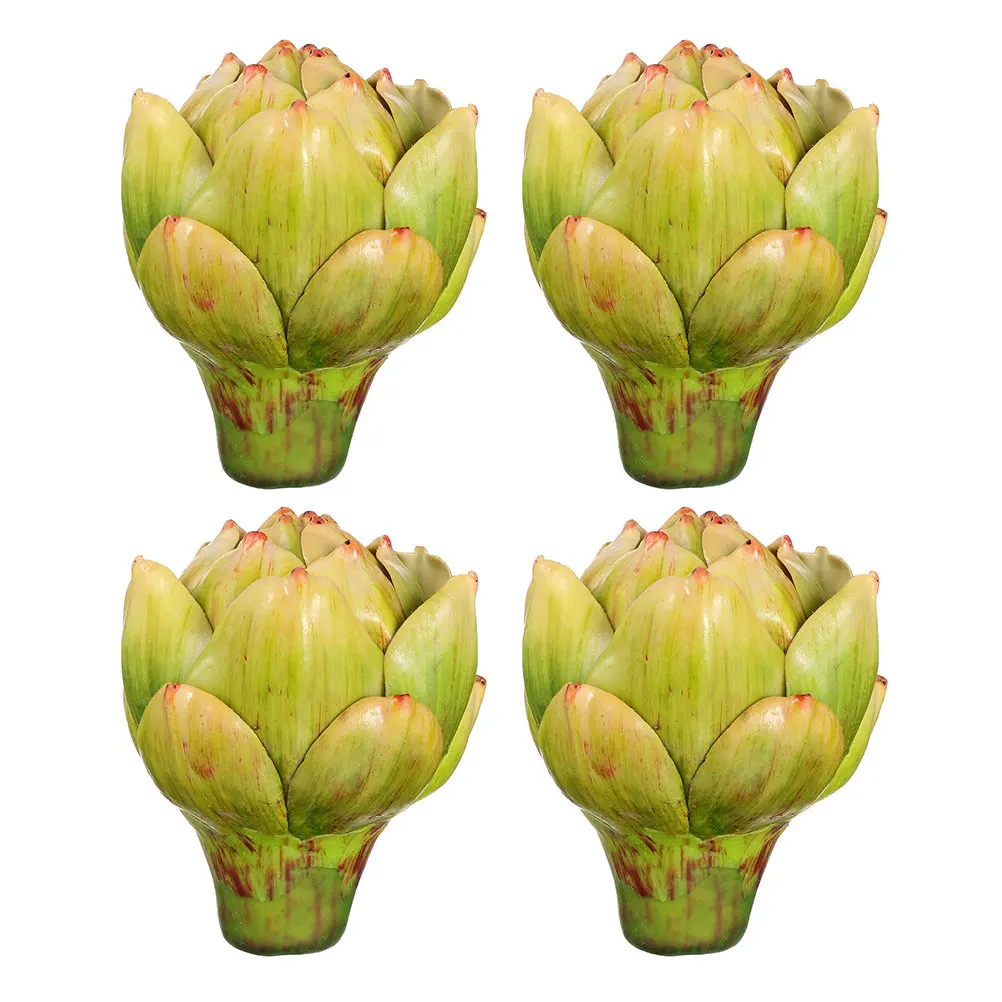 

4Pcs Faux Artichokes Artificial Plants Plastic Prop for Home Office Garden Decor Faux Artichoke Ornaments Simulation Plants