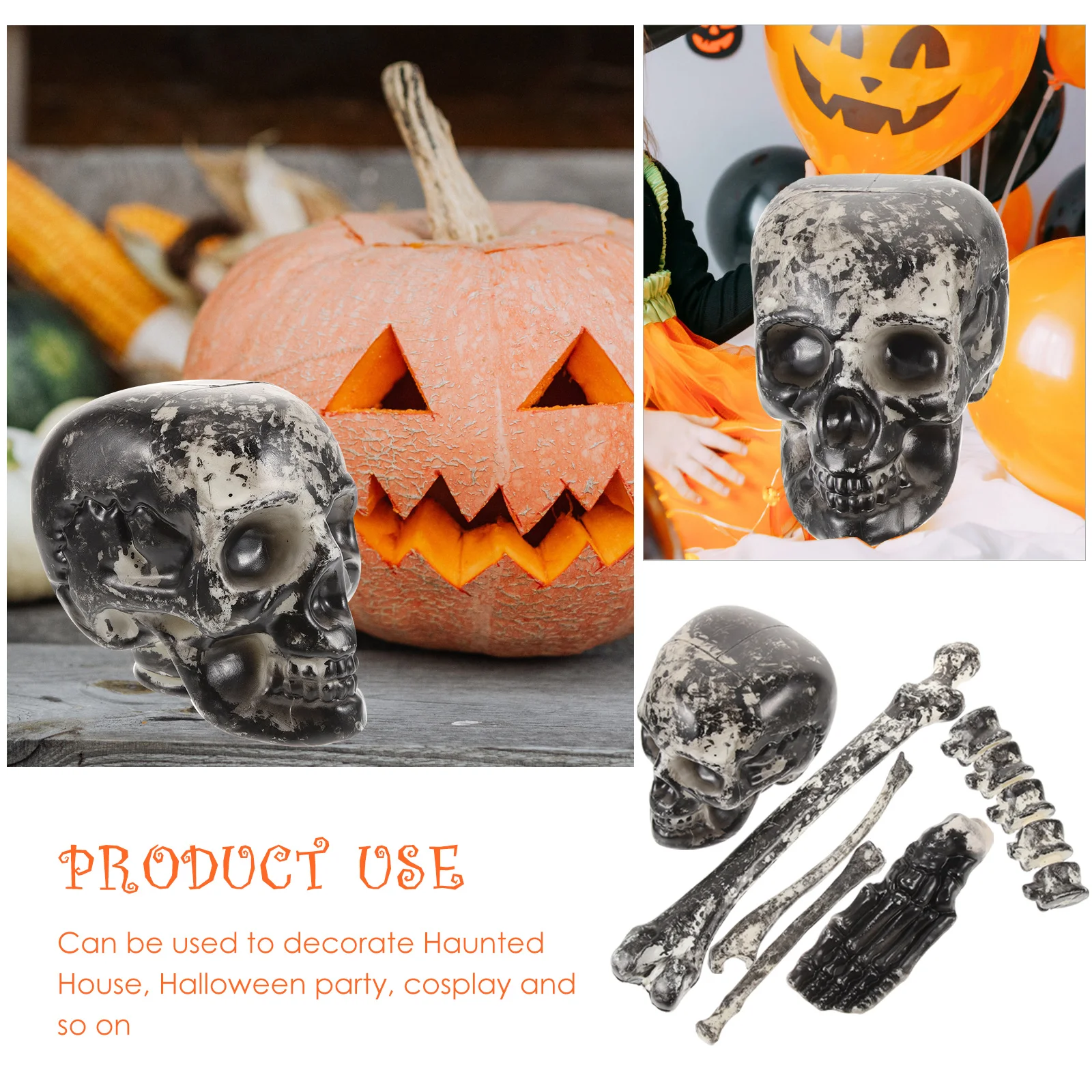 

6 PCS Artificial Decorative Halloween Prop Inflatable Fake Bones Child