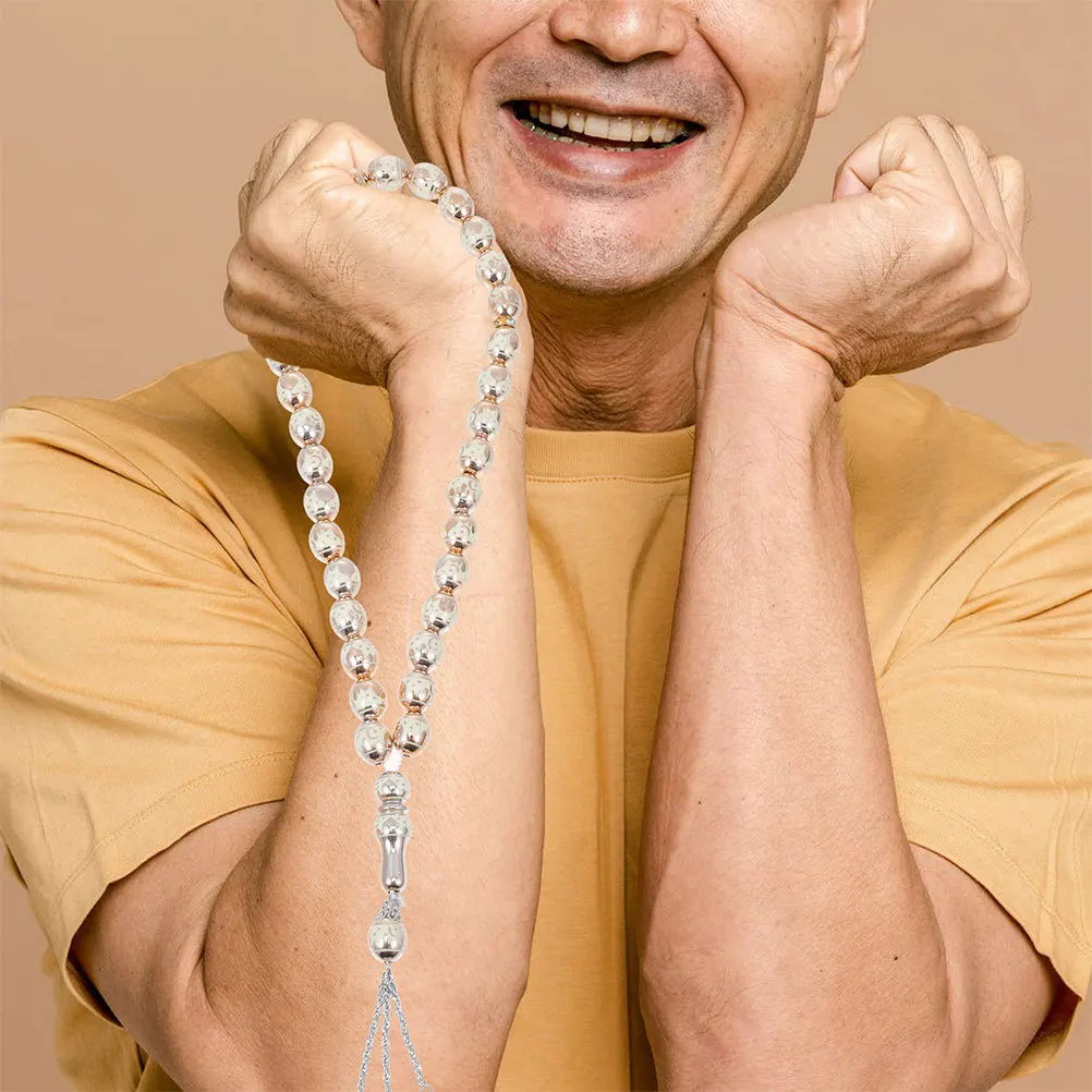 2 قطعة سبحة صلاة أكريليك تسبيح 33 عدد متعدد الألوان أساور مسبحة رمضان إسلامية التأمل العبادة الدينية مطرز