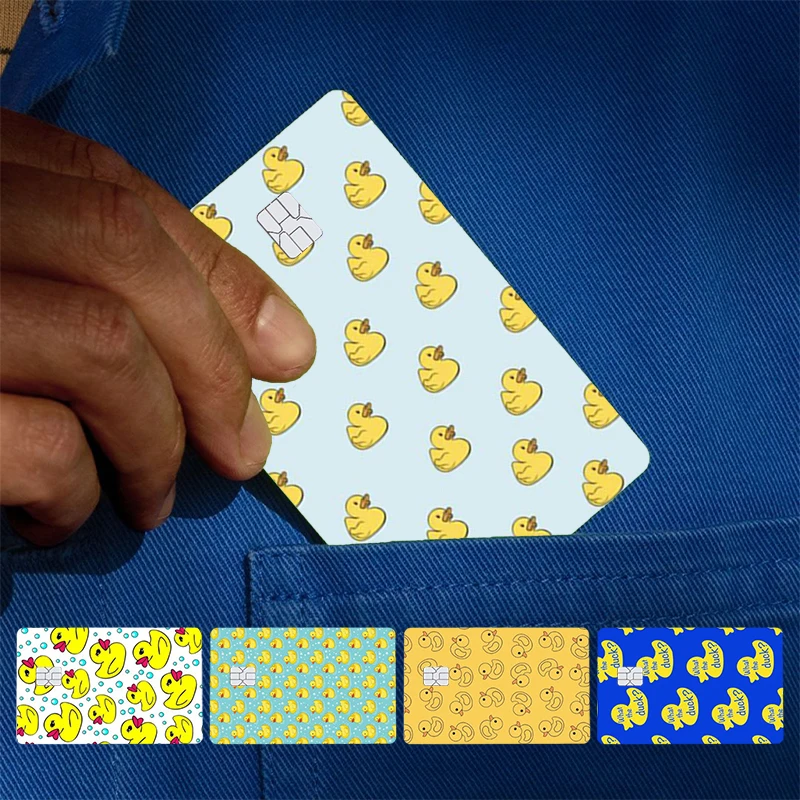 Yellow Duck Cover Skin Sticker For Credit Card Bank Debit Bus Card Front Side