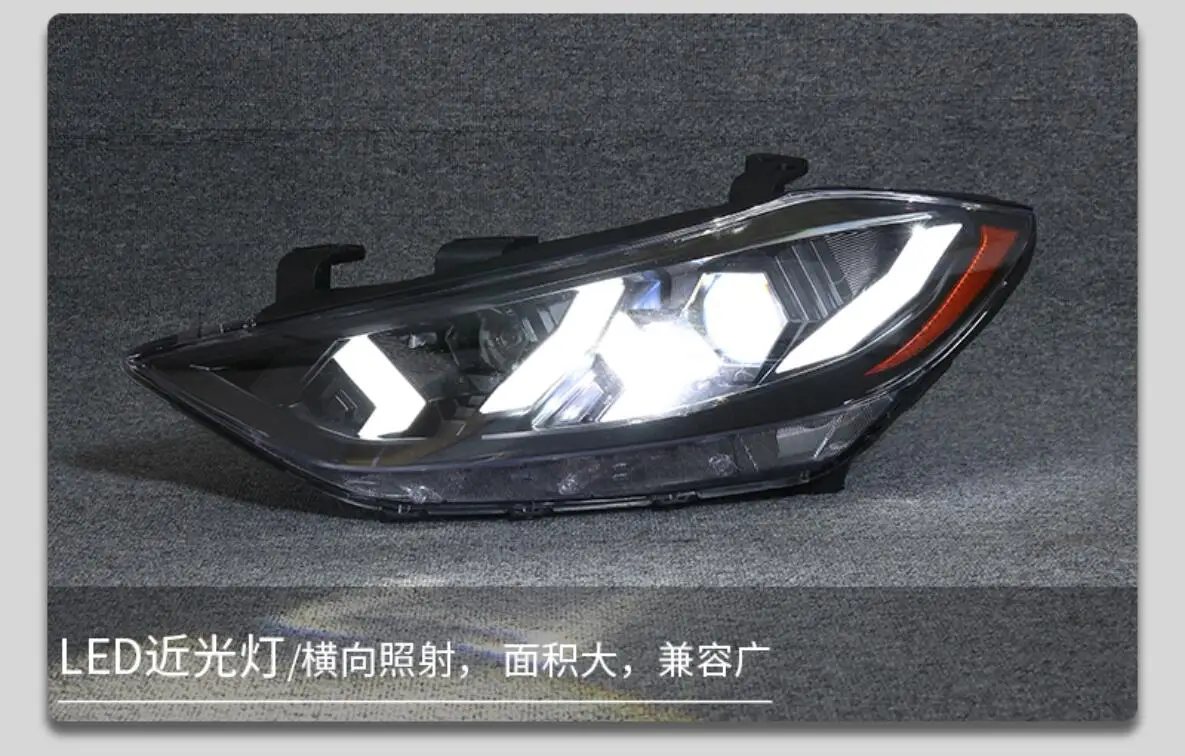 1set car bumper head light for Elantra headlight All in LED 2016~2020 DRL car accessories headlamp Elantra headlamp