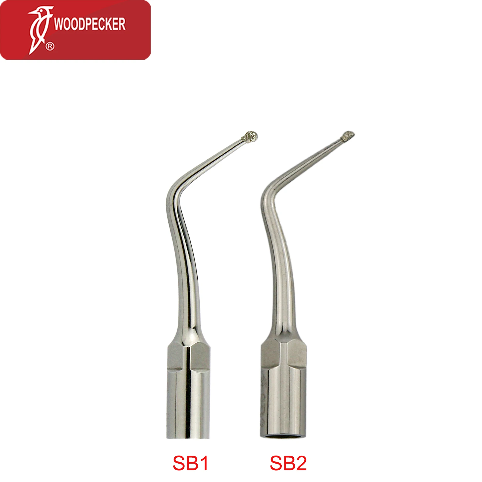 Woodpecker Dental Ultrasonic Scaler Endo Diamond Cavity Preparation Scaling Tips SB1 SB2 Fit EMS