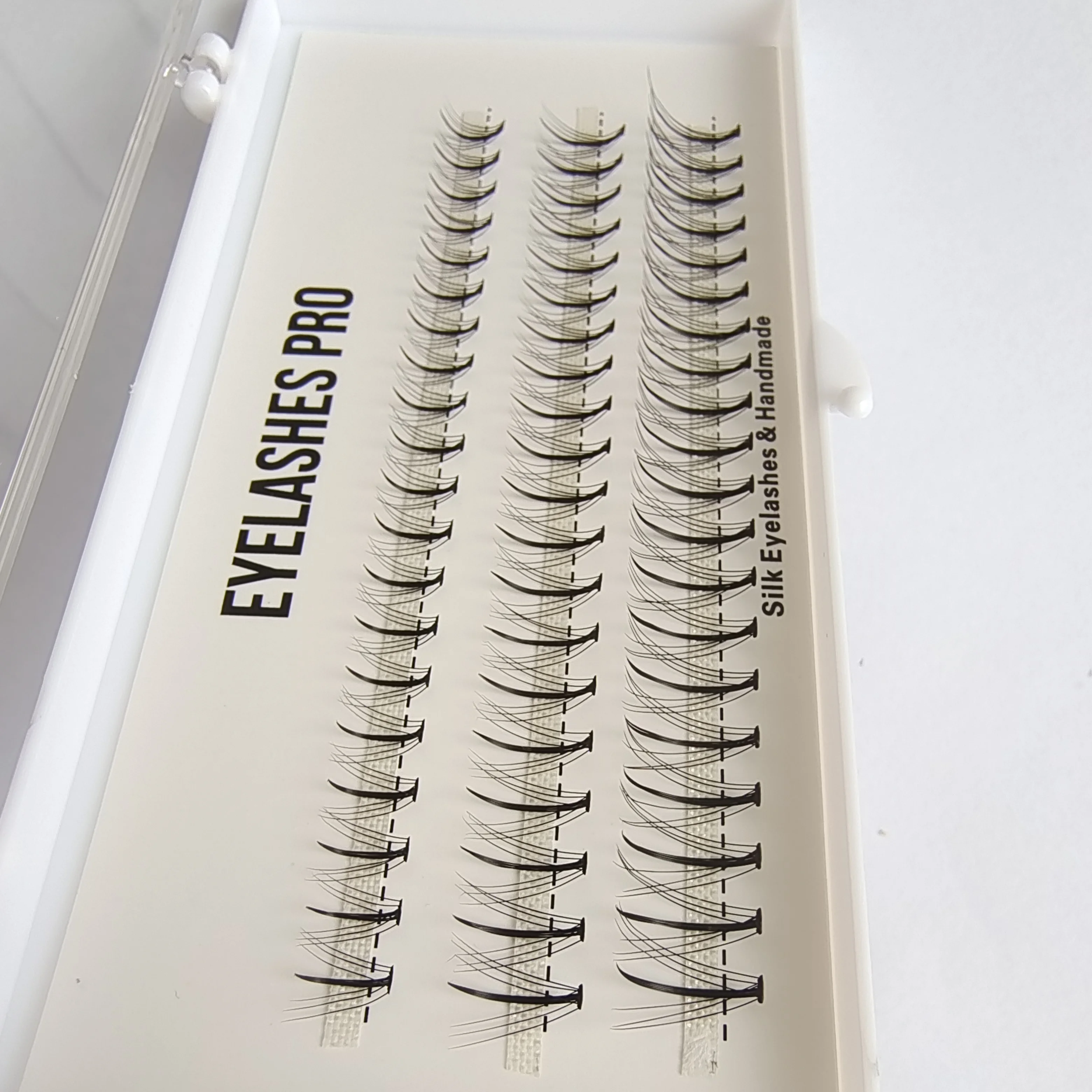 wispy lashes DIY Hand Made Eyelash Extension Segmented Flase Lashes Dramatic Lash Bundles Soft Ribbon Strip Eyelashes Makeup La