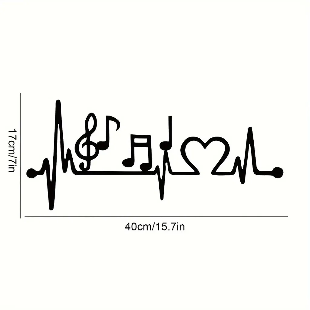 CIFBUY Metal Wall Art Music EKG Rhythm Iron Decor Creative Home Decor For Living Room Gift