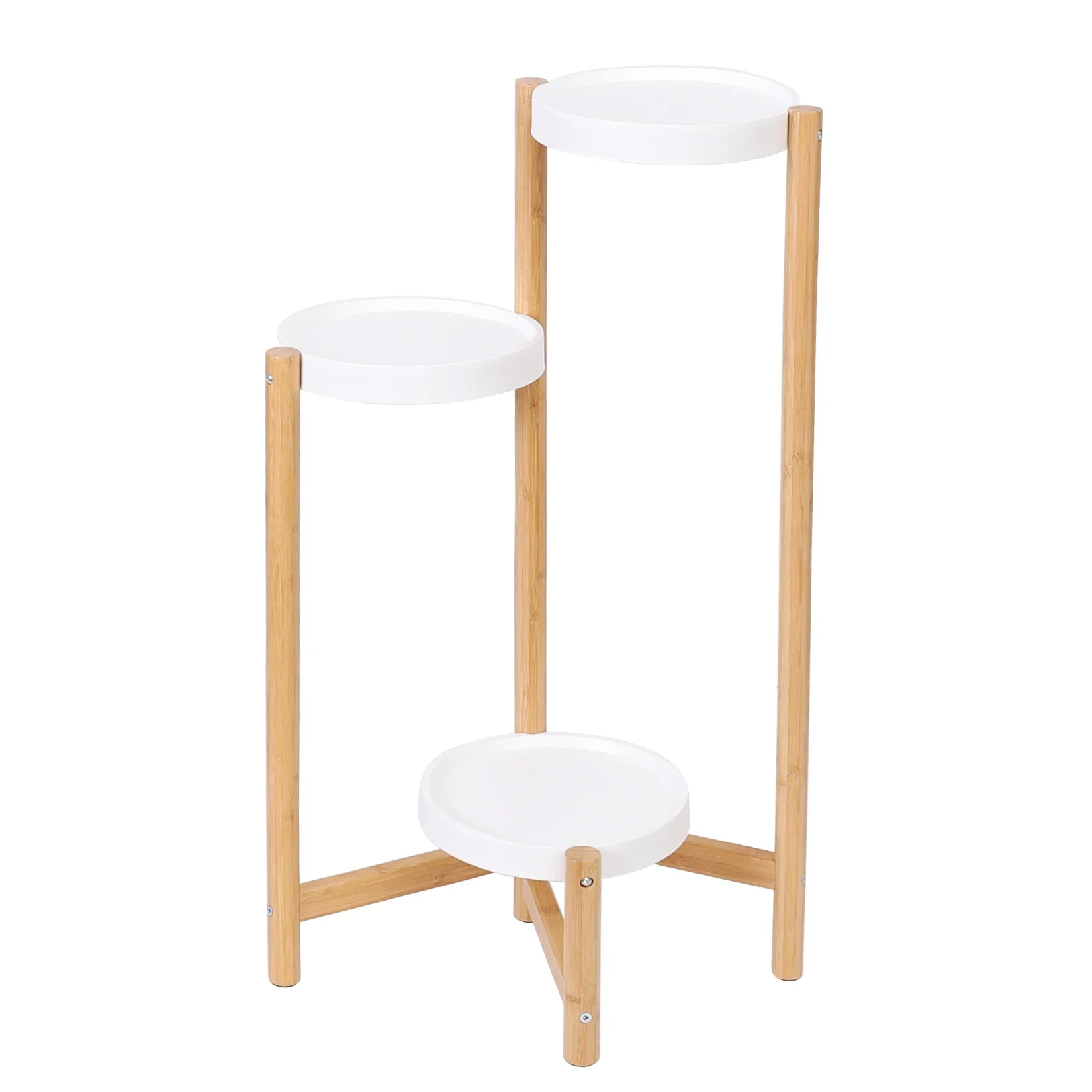 

z Bamboo Plant Stands Indoor, 3 Tier Tall Corner Plant Stand Holder & Plant Display Rack for Outdoor Garden