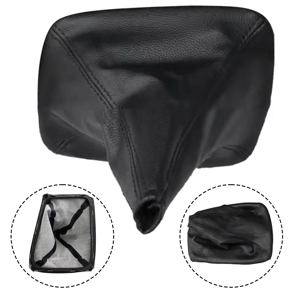 Add Sophistication to Your Gear Shift with this Black Leather Dust Cover for Toyota For Hilux Vigo 2005 2015 (LHD)