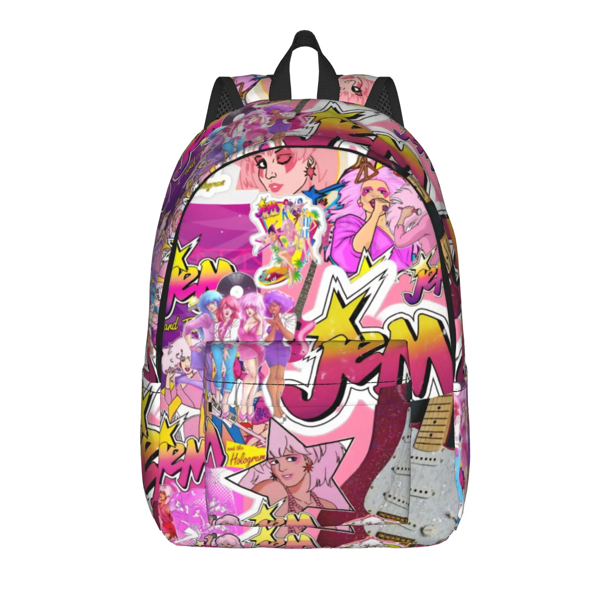 Jem And The Holograms Backpack for Men Women Cool High School Business Daypack  Laptop Shoulder Bag Outdoor