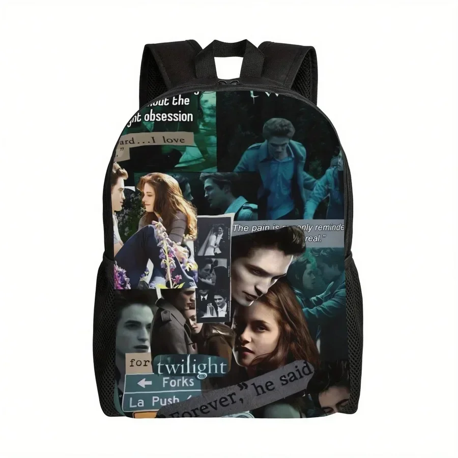 Custom Bag ZLIENSZUS Men's Twilight Zone Pattern Backpack - Simple Style Single Layer Design, Durable Material Suitable For Coll