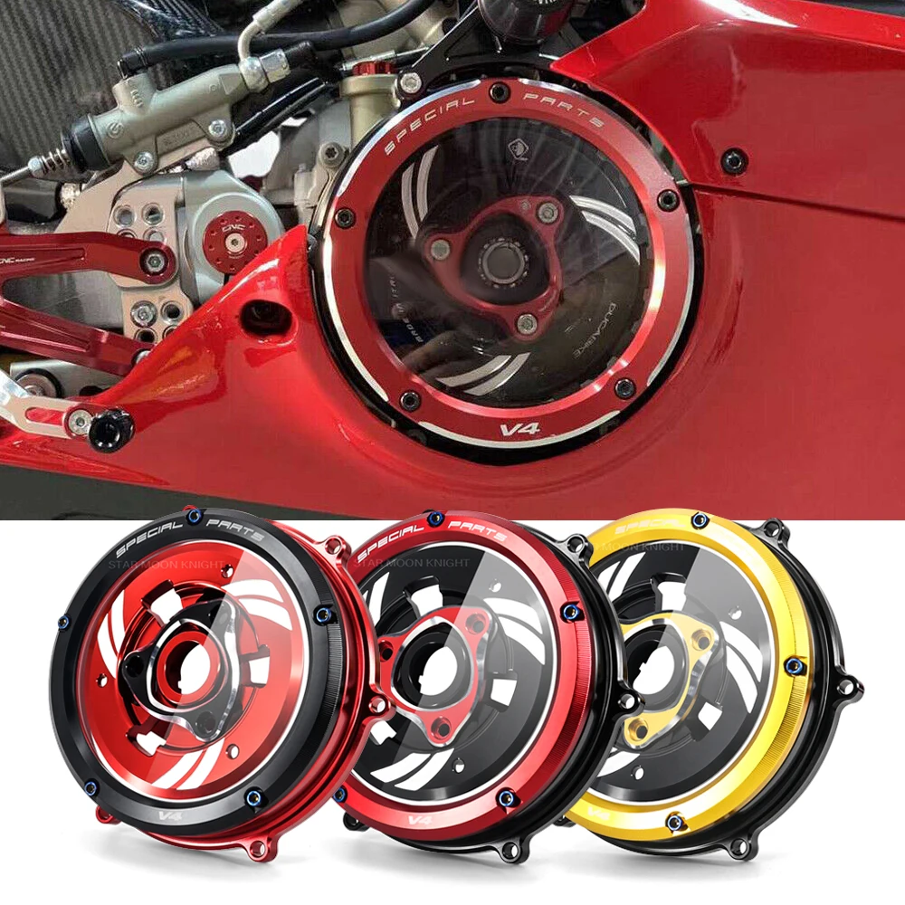 

Clutch Cover Engine Racing Spring Retainer R Protector Guard For Ducati Panigale V4 V4s V4 speciale 2018-2021 Pressure Plate Kit